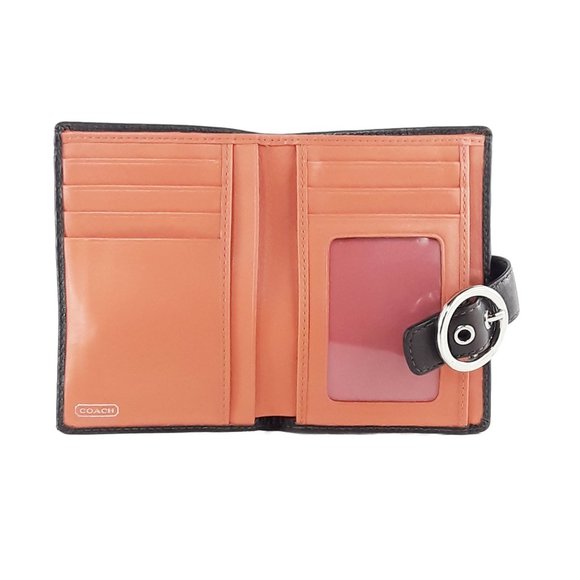 Vintage Coach Leather Brown Buckle Bifold Card Wallet - Picture 3 of 3